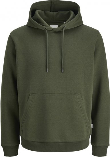 Jack & Jones Bradley Hoodie Dark Green - Sviitrid ja dressipluusid - Meeste suured kapuutsiga jakid suurustes 2XL – 14XL