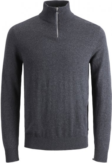 Jack & Jones Emil Knitted Pullover Grey - Sviitrid ja dressipluusid - Meeste suured kapuutsiga jakid suurustes 2XL – 14XL