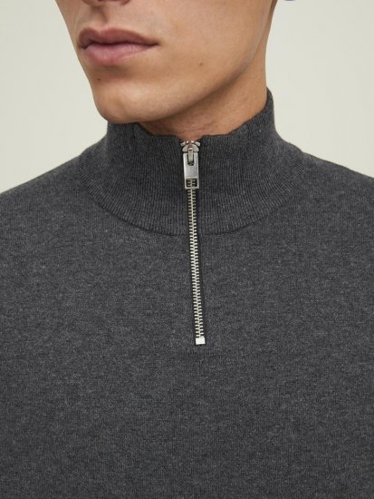 Jack & Jones Emil Knitted Pullover Grey - Sviitrid ja dressipluusid - Meeste suured kapuutsiga jakid suurustes 2XL – 14XL