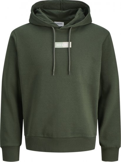 Jack & Jones Pan Hoodie Green - Sviitrid ja dressipluusid - Meeste suured kapuutsiga jakid suurustes 2XL – 14XL