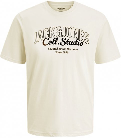 Jack & Jones Makoto T-Shirt Antique White - T-särgid - Suured T-särgid 2XL – 14XL