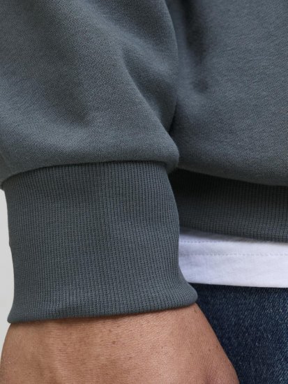 Jack & Jones 2 COL LOGO Hoodie Grey - Sviitrid ja dressipluusid - Meeste suured kapuutsiga jakid suurustes 2XL – 14XL