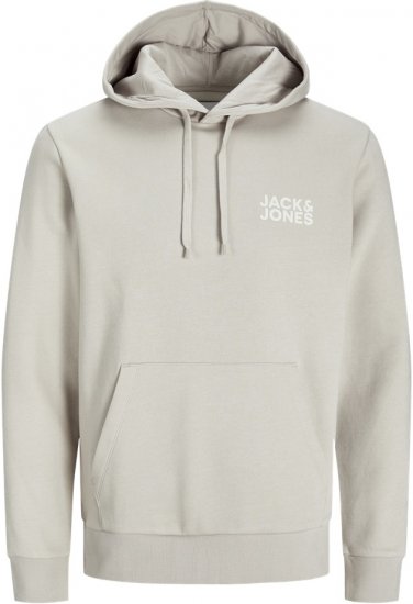 Jack & Jones ECORP Hoodie Grey - Sviitrid ja dressipluusid - Meeste suured kapuutsiga jakid suurustes 2XL – 14XL