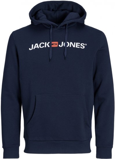 Jack & Jones ECORP Old Logo Hoodie Blue - Sviitrid ja dressipluusid - Meeste suured kapuutsiga jakid suurustes 2XL – 14XL