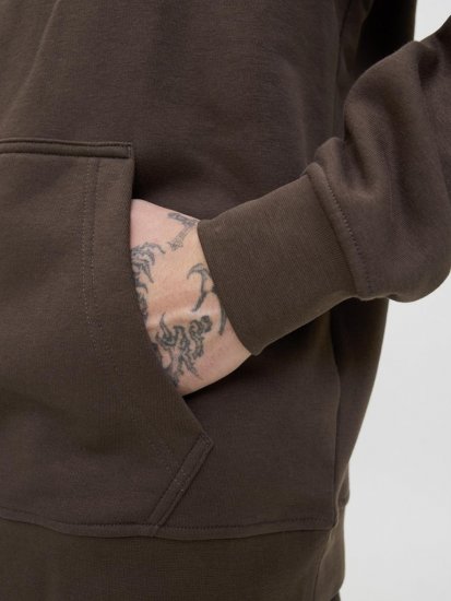 Jack & Jones Soho Hoodie Brown - Sviitrid ja dressipluusid - Meeste suured kapuutsiga jakid suurustes 2XL – 14XL