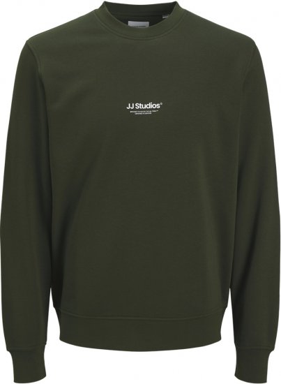 Jack & Jones Soho Sweatshirt Green - Sviitrid ja dressipluusid - Meeste suured kapuutsiga jakid suurustes 2XL – 14XL