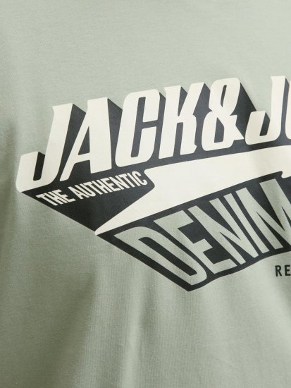 Jack & Jones Logo 2COL T-shirt Iceberg Green - T-särgid - Suured T-särgid 2XL – 14XL