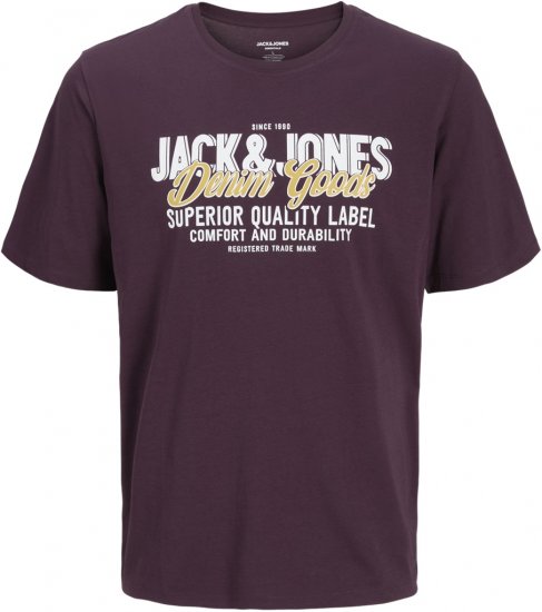 Jack & Jones Logo 2COL T-shirt Purple - T-särgid - Suured T-särgid 2XL – 14XL