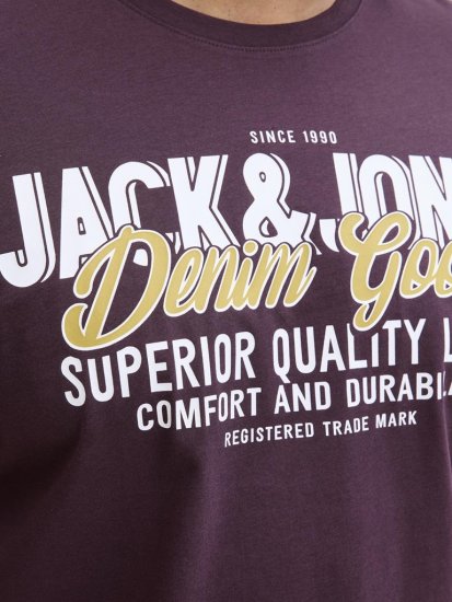 Jack & Jones Logo 2COL T-shirt Purple - T-särgid - Suured T-särgid 2XL – 14XL