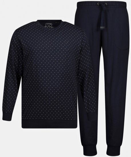 JP1880 Pyjamas Two-piece Long Sleeve and Long Trousers Navy - Aluspesu ja ujumisriided - Aluspesu 2XL-8XL