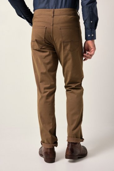 JP1880 Twill Trousers Belly Fit 5-Pocket Brown - Teksad ja püksid - Meeste suured teksad W40 – W70