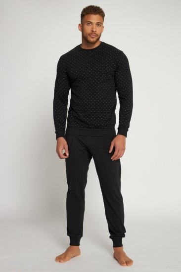 JP1880 Two-piece Pyjamas Long Sleeve and Long Trousers Black - Aluspesu ja ujumisriided - Aluspesu 2XL-8XL