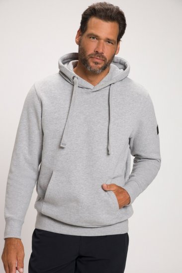 JAY-PI Hoodie with Soft Brushed Interior Grey - Sviitrid ja dressipluusid - Meeste suured kapuutsiga jakid suurustes 2XL – 14XL