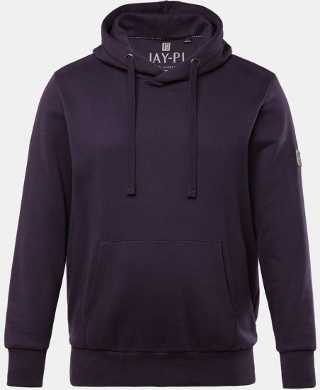 JAY-PI Hoodie with Soft Brushed Interior Purple - Sviitrid ja dressipluusid - Meeste suured kapuutsiga jakid suurustes 2XL – 14XL