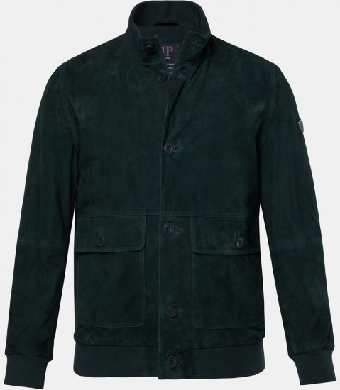 JP1880 Leather Jacket Suede with Stand-up Collar Dark Green - Jakid ja joped - Joped, suured suurused: 2XL – 12XL