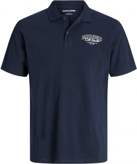 Jack & Jones Makoto Polo Short Sleeve Navy - Polosärgid - Meeste suured polosärgid 2XL – 8XL