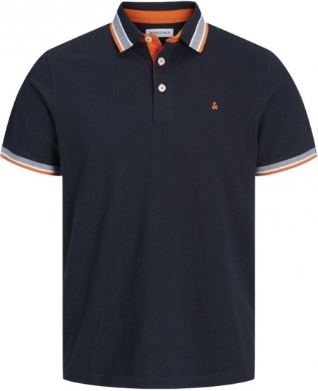 Jack & Jones Paulos Short Sleeve Polo Black Navy - Polosärgid - Meeste suured polosärgid 2XL – 8XL