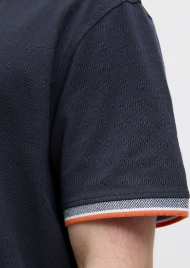 Jack & Jones Paulos Short Sleeve Polo Black Navy - Polosärgid - Meeste suured polosärgid 2XL – 8XL