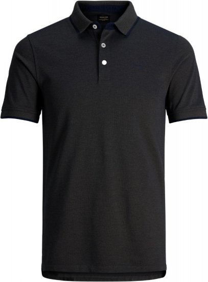 Jack & Jones Paulos Polo Short Sleeve Black - Polosärgid - Meeste suured polosärgid 2XL – 8XL