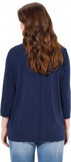 Ulla Popken Queens 3/4 Sleeve Graphic Tee Ink Blue - Trükitud/pildiga T-särgid naistele - 