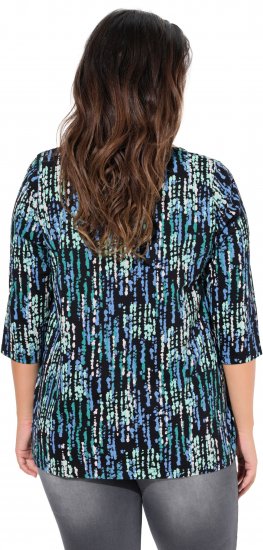 Ulla Popken Graphic Print Square Neck Tee Black - Trükitud/pildiga T-särgid naistele - 