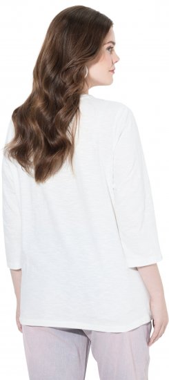 Ulla Popken Fashion Graphic T-Shirt Off-White - Trükitud/pildiga T-särgid naistele - 