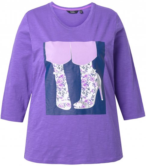 Ulla Popken Fashion Graphic T-Shirt Purple - Trükitud/pildiga T-särgid naistele - 