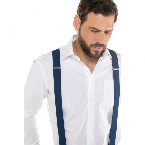 JP1880 Suspenders X-Shape Navy - Aksessuaarid - 