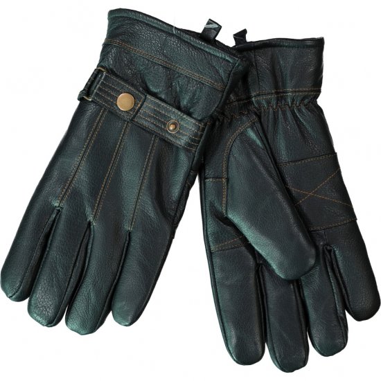 JP1880 Gloves Leather Warm Lining Black - Aksessuaarid - 