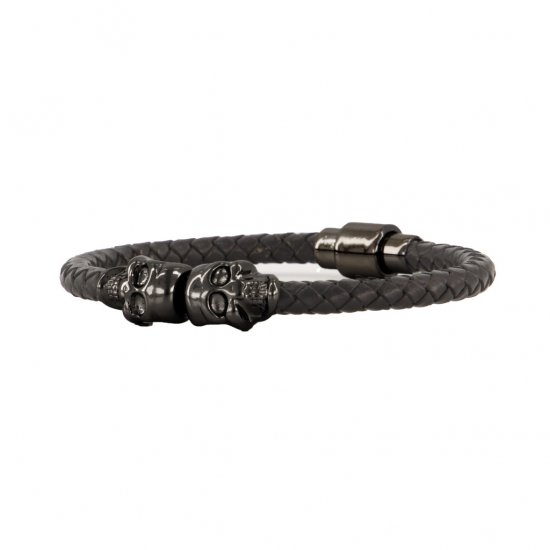 JP1880 Bracelet Skulls Black - Aksessuaarid - 
