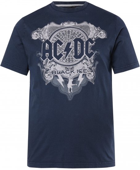 JP1880 AC/DC Black Ice T-Shirt Navy - Bändi T-särgid - Bänditringad suurtes suurustes