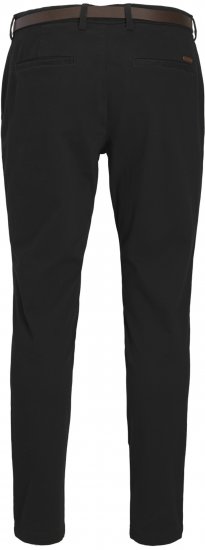 Jack & Jones Marco Adam Belted Slim Fit Chino Pants Black - Teksad ja püksid - Meeste suured teksad W40 – W70