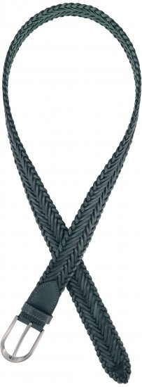 Ulla Popken Woven Leather Belt Green - Naiste vööd - 