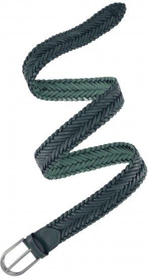 Ulla Popken Woven Leather Belt Green - Naiste vööd - 