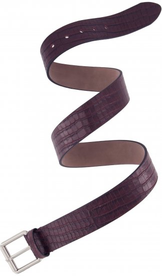 Ulla Popken Snake Embossed Belt Burgundy - Naiste vööd - 