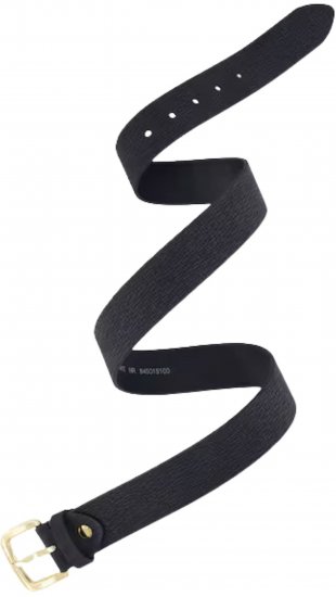 Ulla Popken Genuine Leather Belt With Golden Buckle Black - Naiste vööd - 