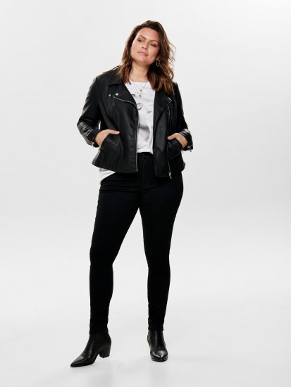 Only Carmakoma Emmy Biker Jacket Black - Nahkjoped - 
