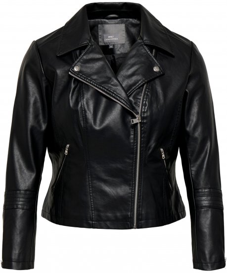 Only Carmakoma Emmy Biker Jacket Black - Nahkjoped - 