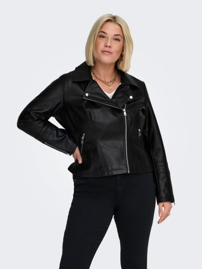 Only Carmakoma Emmy Biker Jacket Black - Nahkjoped - 