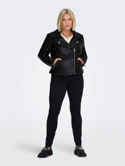 Only Carmakoma Emmy Biker Jacket Black - Nahkjoped - 