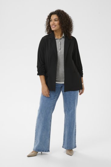 Kaffe Curve Pheolo 3/4 Sleeve Blazer Black Deep - Pintsakud - 