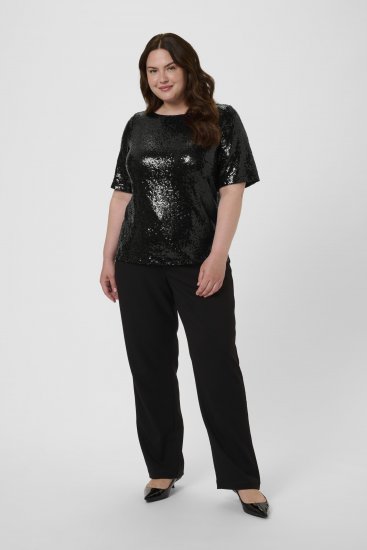 Kaffe Curve Mirana Sequin Blouse Black - Pluusid - 