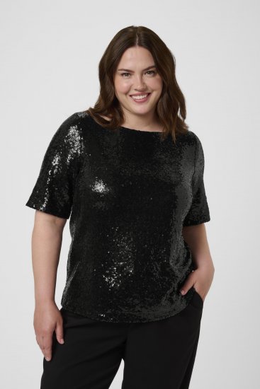 Kaffe Curve Mirana Sequin Blouse Black - Pluusid - 