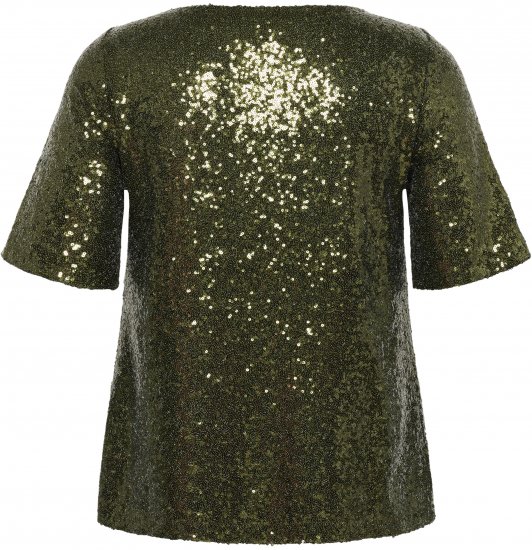 Kaffe Curve Mirana Sequin Blouse Ivy Green - Pluusid - 