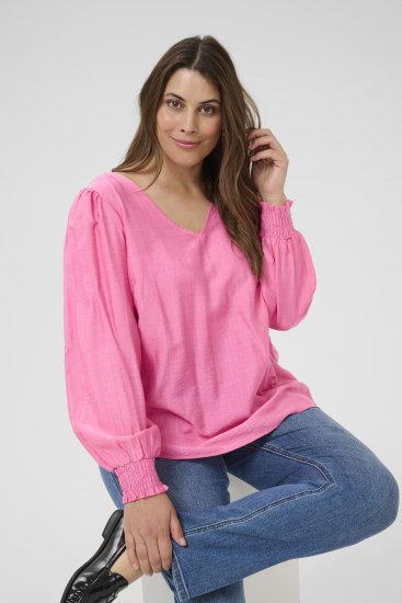Kaffe Curve Sofia Blouse Pink Power - Pluusid - 