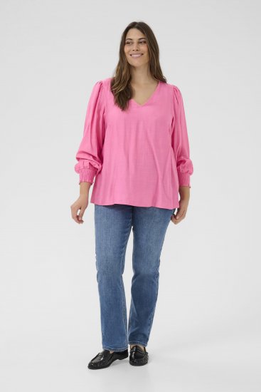 Kaffe Curve Sofia Blouse Pink Power - Pluusid - 