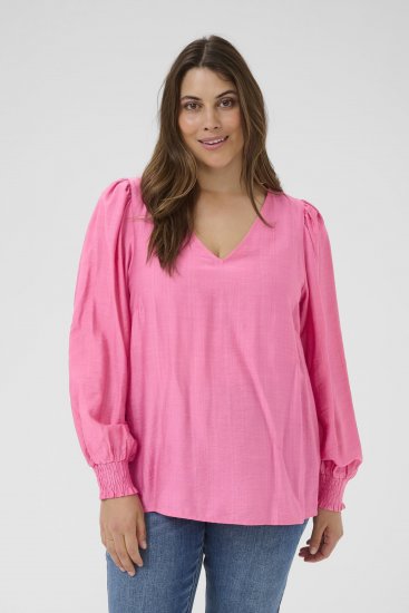 Kaffe Curve Sofia Blouse Pink Power - Pluusid - 