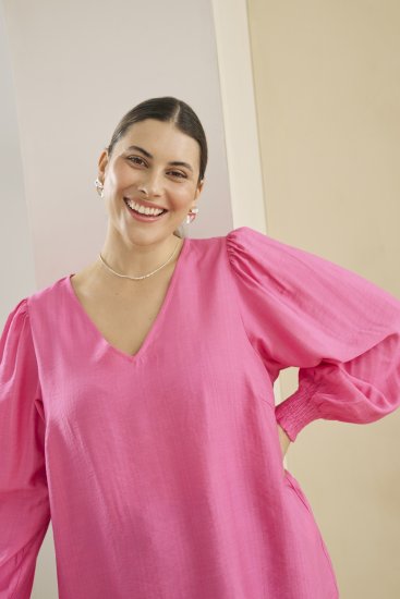 Kaffe Curve Sofia Blouse Pink Power - Pluusid - 
