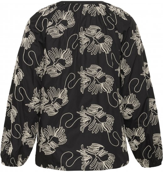Kaffe Curve Kimmie Blouse Black Chalk Embroidery - Pluusid - 