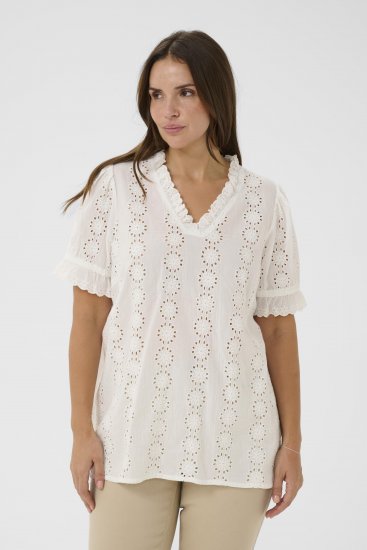 Kaffe Curve Dina Blouse White - Pluusid - 